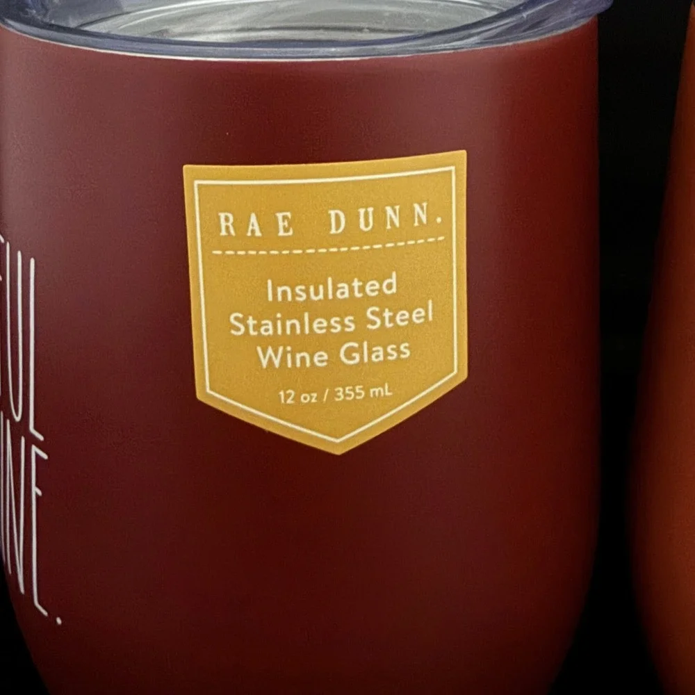 Rae Dunn Fall Wine Tumbler Set Grateful For Wine Happy Fall Yall Stainless 12oz